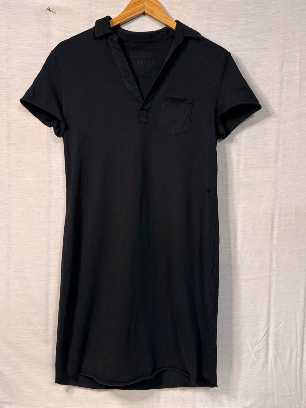 Frank & Eileen LAB Black Cotton Polo Maxi Dress M
